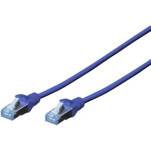 Digitus DK-1532-005/B RJ45 Netwerkkabel, patchkabel CAT 5e SF/UTP 0.50 m Blauw Verdraaide paren 1 stuk(s)