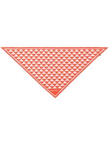 Prada foulard en soie à motif géométrique - Orange