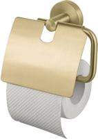 Haceka Kosmos toiletrolhouder met klep 14,3x5x12,9cm goud-look - thumbnail