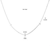 TFT Zilveren Ketting Sterren 1,1 mm x 41+4 cm