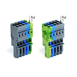 WAGO 769-105/000-038 Connector, female Grijs, Blauw, Groen, Geel 50 stuk(s)