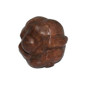 Houten Beeldje Yogi (ca. 6 x 6 x 6 cm)