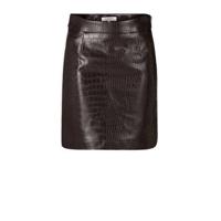 Morgan imitatieleren rok donkerbruin