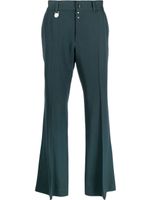 MM6 Maison Margiela pantalon évasé en laine - Vert