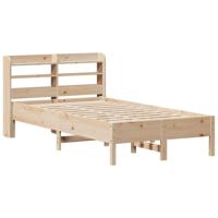 vidaXL Bedframe met hoofdbord massief grenenhout 120x200 cm, bed, slaapkamermeubel, houten bed, tweepersoonsbed, houten bedframe, bedbodem