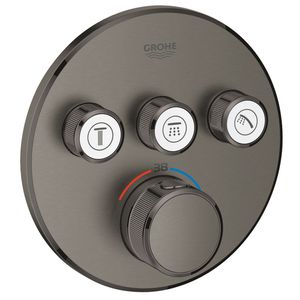 Grohe Inbouwkraan Grohtherm Smart Control Thermostaatkraan met 3-weg Omstelling Hard Graphite Geborsteld