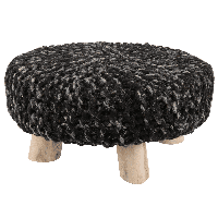 Kruk Caro Ø60 x 25 cm zwart met grijs