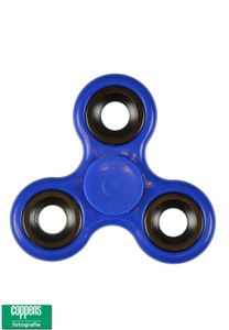 Hand Fidget Spinner Blauw met zwarte binnenkant