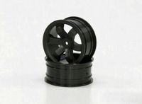 Front wheel black 2pcs (FAH-201BK)