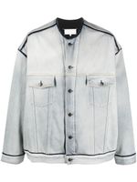 Maison Margiela four-stitch frayed denim jacket - Bleu