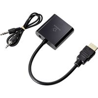 Renkforce RF-4531578 HDMI-kabel HDMI / VGA Adapterkabel HDMI-A-stekker, VGA-bus 15-polig 0.15 m Zwart Afgeschermd (dubbel) - thumbnail