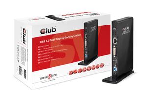 CLUB3D SenseVision USB3.0 Dual Display Docking Station