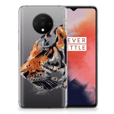 Hoesje maken OnePlus 7T Watercolor Tiger Hoesje maken OnePlus 7T Watercolor Tiger