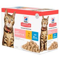 Hill&apos;s Science Plan Kat Adult Light Classic natvoer Multipack (12x85g) - thumbnail