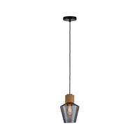 Paulmann 79740 Neordic Edla hanglamp max. 1x20W hangende lamp voor E27 lampen plafondlamp rookglas/kurk/zwart 230 V zonder lichtbron
