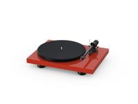 Pro-Ject Debut Carbon EVO, Audiofiele draaitafel met Carbon Fiber toonarm, Electronic Speed Selection en voorgemonteerde Ortofon 2M Red phono cartridge (Hoogglans Rood)