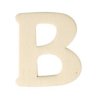 Houten letter B 4 cm   -