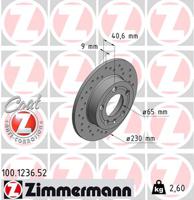 Remschijf SPORT REMSCHIJF COAT Z ZIMMERMANN, Remschijftype: Geperforeerd, u.a. für Seat, Audi, Skoda, VW - thumbnail