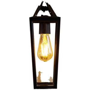 Lutec PINE 5296602012 Buitenlamp (wand) E27 Zwart