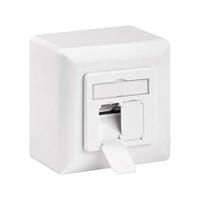 Goobay 68244 CAT 6 universele doos incl. opbouwmontageframe, 2 x RJ45 netwerkdoos, afgeschermd
