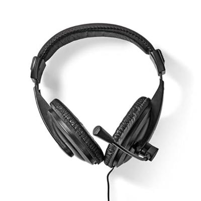 Nedis PC Headset - Overoor - Stereo - 1x 3.5mm / 2X 3.5mm - Inklapbare Microfoon - Zwart