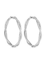 David Yurman boucles d'oreilles Infinity en argent sterling serties de diamants - thumbnail