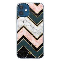 iPhone 12 siliconen hoesje - Marmer triangles