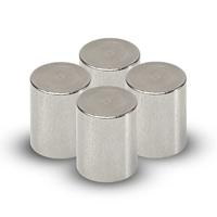 MAUL Neodymium staafgrijpermagneet – robuuste magneet met bijzonder hoge hechtkracht voor een veelzijdig gebruik – magneet sterk met modern design – 16 x 20 mm – 4-pack – lichtzilver