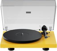 Pro-Ject Debuut EVO 2, volgende generatie audiofiele draaitafel met koolstofvezel toonarm, elektronische snelheidsselectie en voorgemonteerde Pick it MM EVO-cartridge, Made in Europe (goudgeel satijn)