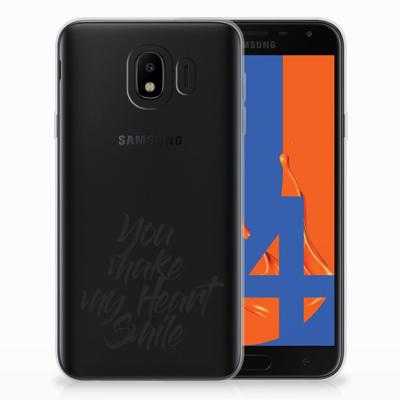 Samsung Galaxy J4 2018 Siliconen hoesje met naam Heart Smile