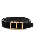 TOM FORD ceinture en cuir à boucle T - Noir