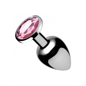 XR Brands Pink Gem - Butt Plug - Medium