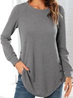 Casual Cotton-Blend T-Shirt Tunic