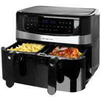 Emerio AF-126672.4 friteuse Dubbel 9 l Vrijstaand 2400 W Heteluchtfriteuse Zwart - thumbnail