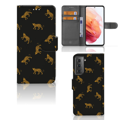 Telefoonhoesje met Pasjes voor Samsung Galaxy S21 Leopards Telefoonhoesje met Pasjes voor Samsung Galaxy S21 Leopards