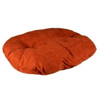 Duvo+ kussen ovaal velvet copper rood/wit S - 66x48x6 - thumbnail