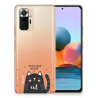 Xiaomi Redmi Note 10 Pro Telefoonhoesje met Naam Cat Good Day