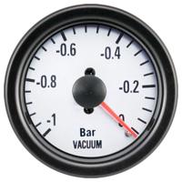 AutoStyle vacuümmeter 52 mm 12 Volt wit/zwart