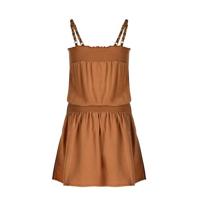 Jill & Mitch by Shoeby jurk Rana met plooien lichtbruin