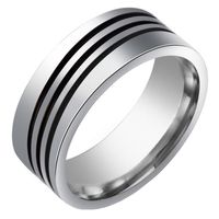 Stalen mannen ring Triple Diagonal Stripe-21.5mm - thumbnail