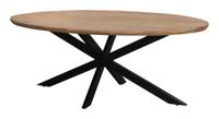 Livingfurn Ovale Eettafel Jesper Mangohout, 210 x 110cm - Bruin - Ovaal - thumbnail