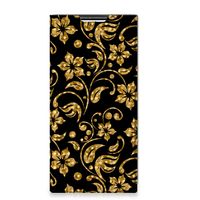 Samsung Galaxy S22 Ultra Smart Cover Gouden Bloemen