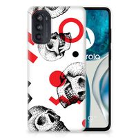 Silicone Back Case Motorola Moto G52/G82 Skull Red