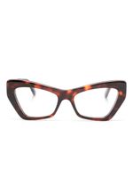 Balenciaga Eyewear lunettes de vue à monture à effet écaille de tortue - Rouge