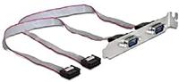 DELOCK Slotplaat - Serieel 2xPort 40cm