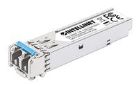 Intellinet Industrial Gigabit Fiber SFP Optical Transceiver Module 1000Base-LX (LC) Single-Mode Port, 10 km (6.2 mi.), MSA-compliant for Maximum Compatibility, Silver