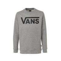 VANS sweater Classic Crew met logo grijs melange/zwart