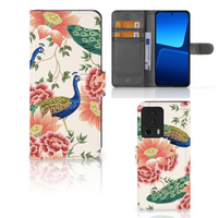 Telefoonhoesje met Pasjes voor Xiaomi 13 Lite Pink Peacock