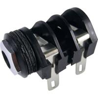 Cliff CL1282A Jackplug 6,35 mm Bus, inbouw horizontaal Aantal polen: 2 Mono Zwart 1 stuk(s)