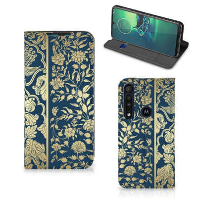 Motorola G8 Plus Smart Cover Beige Flowers Motorola G8 Plus Smart Cover Beige Flowers